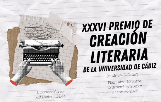 IMG Abierta la convocatoria del XXXVI Premio de Creación Literaria de la Universidad de Cádiz