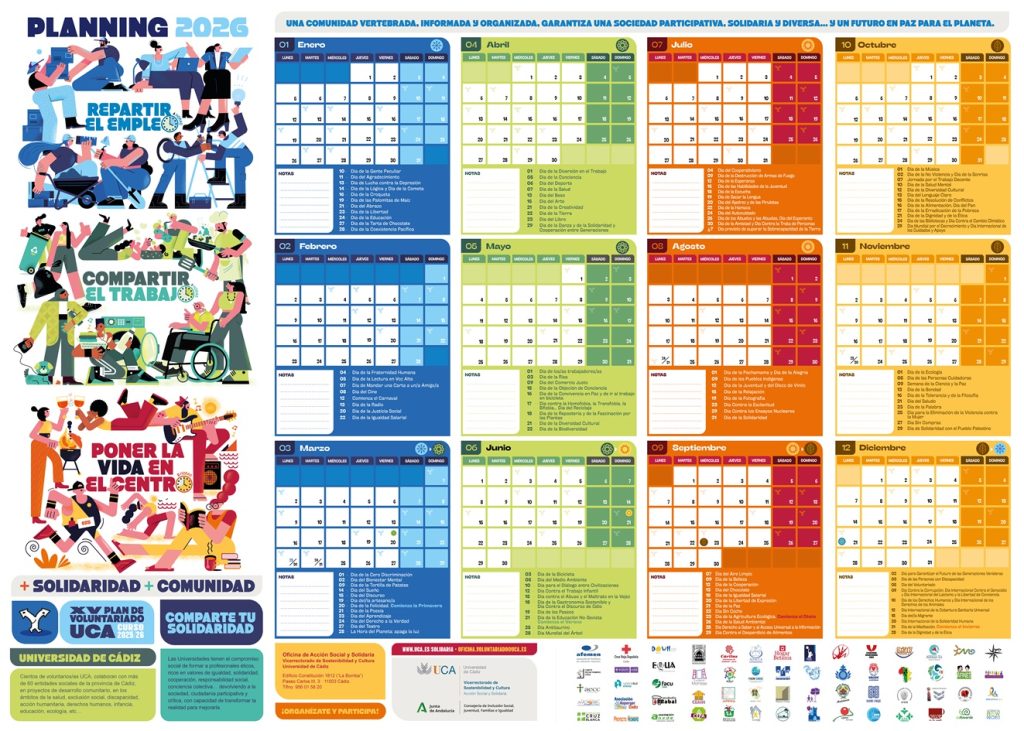 Te enviamos gratis el Planning Voluntariado UCA 2026